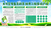 全面实施二孩政策宣传展板图片素材