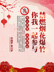 禁止燃放爆竹海报图片