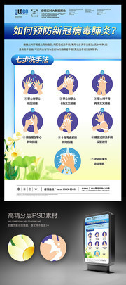 七步洗手法宣传图下载