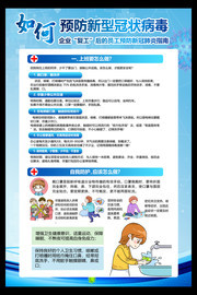 企业员工预防新冠肺炎指南挂图