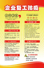 企业复工防疫海报图片素材