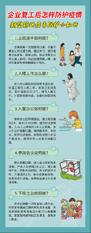 抗击新冠疫情企业复工宣传展架图片