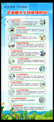 务工人员防疫措施展架