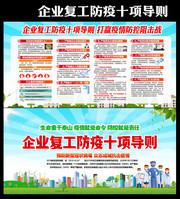企业复工防疫十项导则宣传栏