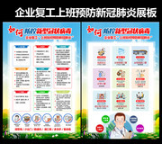 上班员工防疫防护建议挂图