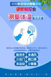 测量体温海报