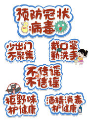 预防疫情相关文案创意字体