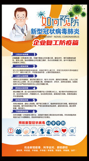 企业复工防疫挂图设计