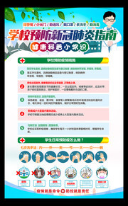 校园防疫知识展板设计
