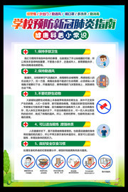 校园防控肺炎疫情小常识挂图