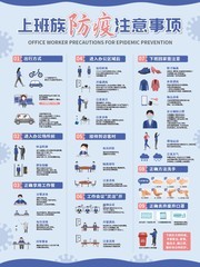 上班族防疫注意事项海报