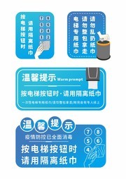 疫情期间电梯温馨提示图片素材