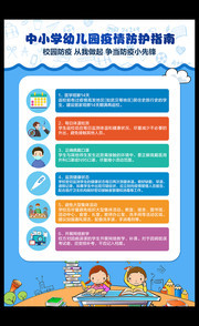 中小学幼儿园疫情防护指南挂图