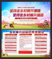 乡村振兴战略建设新时代美丽乡村展板