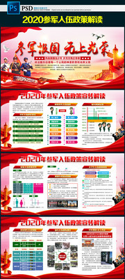 2020年大学生参军入伍政策板报