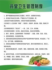 食堂卫生管理制度展板