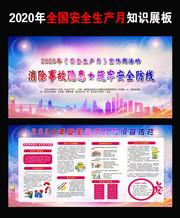 2020安全生产月知识展板