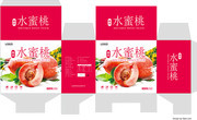 水蜜桃礼盒包装模板下载