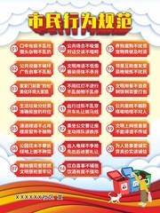 市民行为规范展板图片