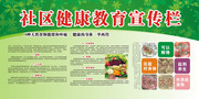 社区健康教育宣传栏模板素材