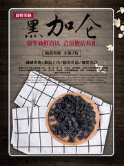 美味新鲜黑加仑海报