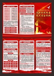 安全生产月宣传三折页素材