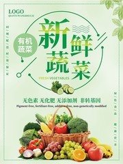有机蔬菜水果海报