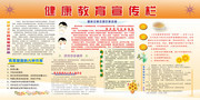 简约健康教育宣传栏设计模板