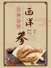 西洋参养生珍品海报
