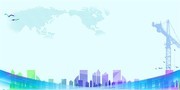 炫彩建筑海报背景素材