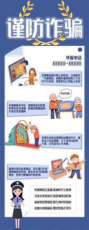 谨防诈骗易拉宝