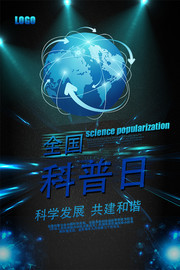 全国科普日科技图片模板