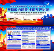 公安机关教育整顿展板图片