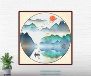 禅意山水装饰画