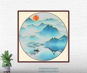 新中式山水装饰画