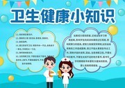 蓝色简约商务卫生健康知识手抄报