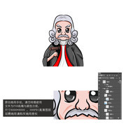 手绘法官图片