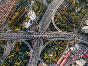 航拍城市高架路高清图