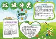 卡通保护环境垃圾分类手抄报