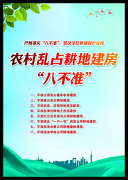 农村乱占耕地建房八不准挂图