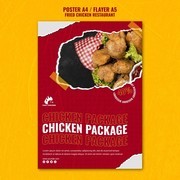 炸鸡餐饮宣传海报图片模板