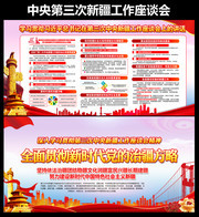 2020中央第三次新疆座谈会展板