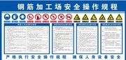 钢筋加工场工地安全操作规程展板图片