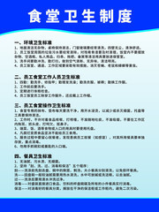 食堂卫生制度挂图图片下载