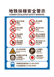 地铁扶梯安全图标设计模板