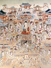 西方极乐图佛像图片素材
