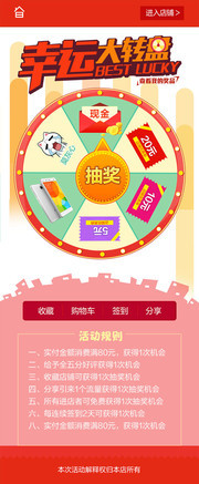 抽奖幸运大转盘模板素材