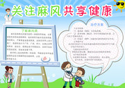关注麻风共享健康宣传手抄报图片