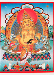 黄财神唐卡图片高清素材