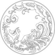 凤凰矢量图案设计模板